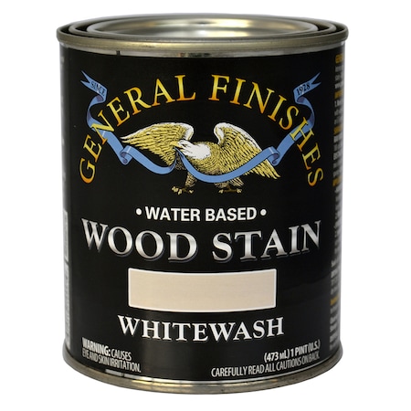 General Finishes 1 Pt Whitewash Wood Stain Water-Based Penetrating Stain WIPT